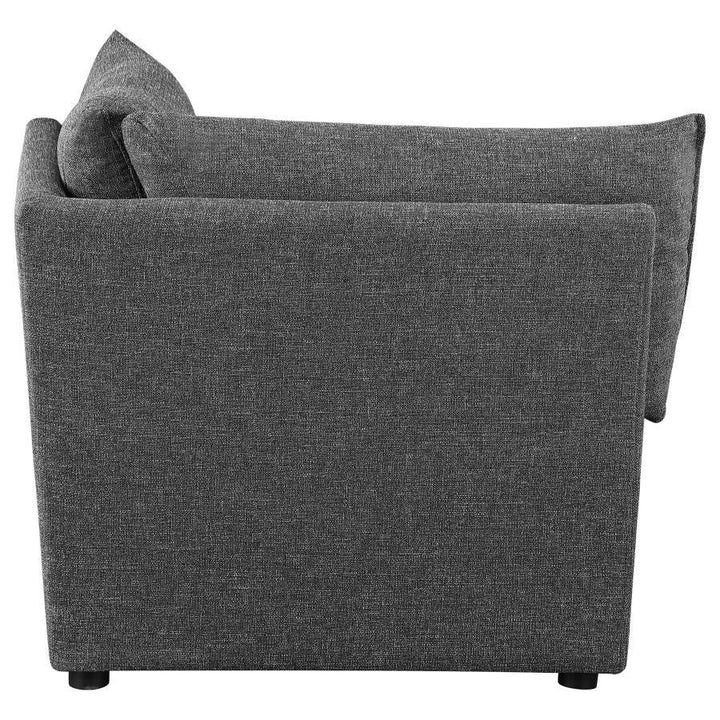 Sasha - Upholstered Corner Chair - Barely Black Corners modern furniture Contempo Furniture