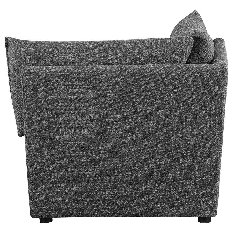 Sasha - Upholstered Corner Chair - Barely Black Corners modern furniture Contempo Furniture