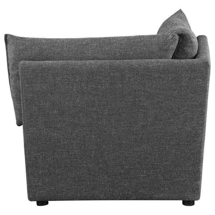 Sasha - Upholstered Corner Chair - Barely Black Corners modern furniture Contempo Furniture