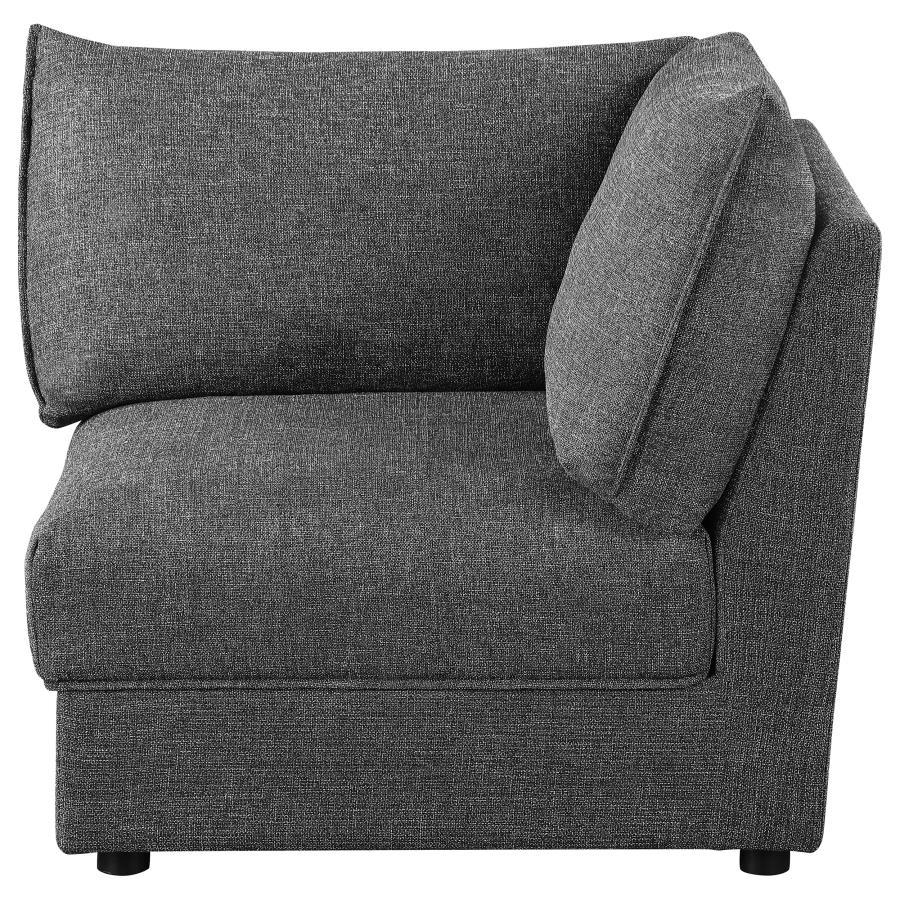 Sasha - Upholstered Corner Chair - Barely Black Corners modern furniture Contempo Furniture