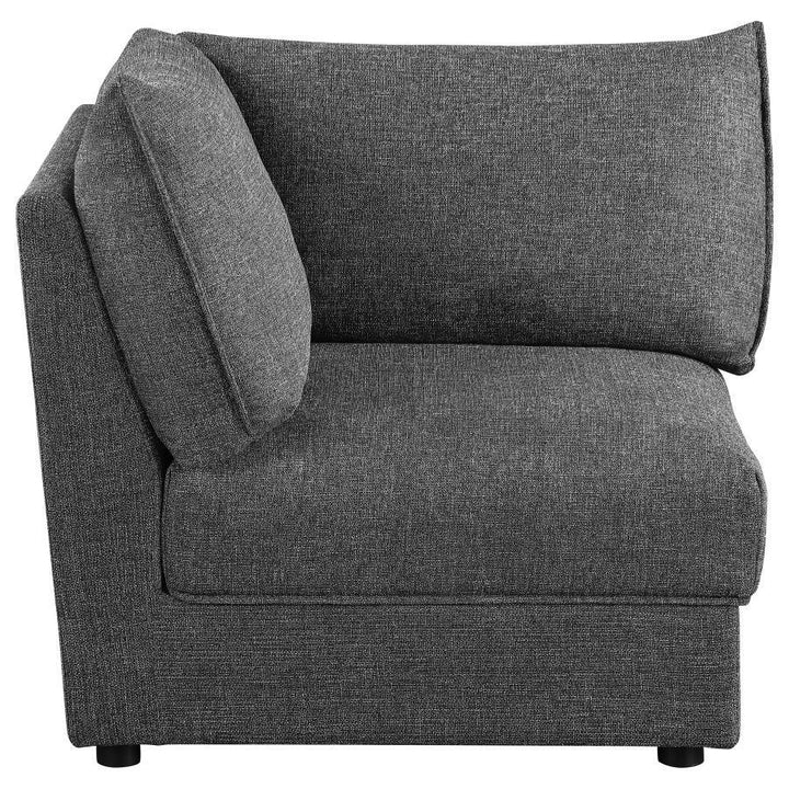 Sasha - Upholstered Corner Chair - Barely Black Corners modern furniture Contempo Furniture
