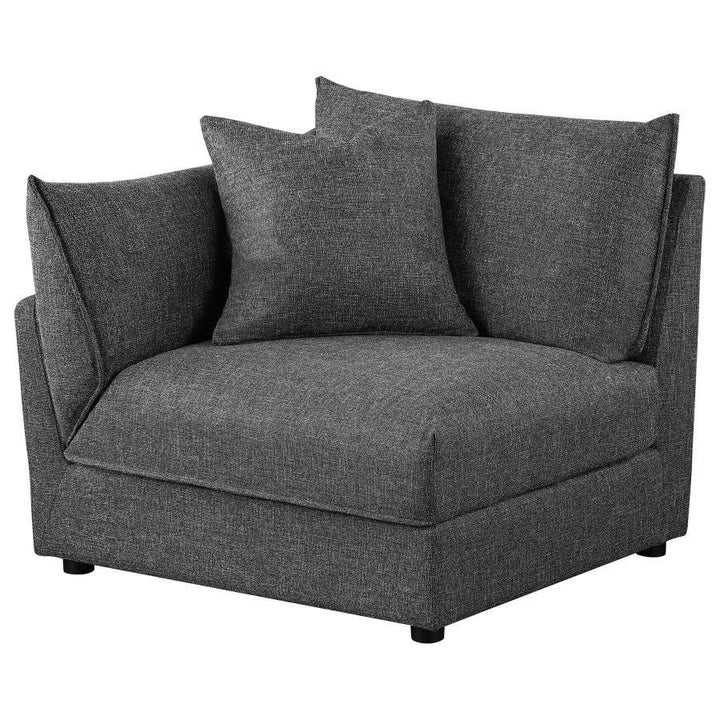 Sasha - Upholstered LAF Chair - Barely Black Stationary Chair modern furniture Contempo Furniture