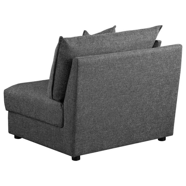 Sasha - Upholstered LAF Chair - Barely Black Stationary Chair modern furniture Contempo Furniture