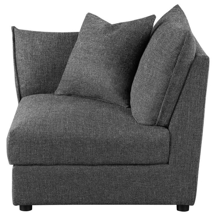 Sasha - Upholstered LAF Chair - Barely Black Stationary Chair modern furniture Contempo Furniture
