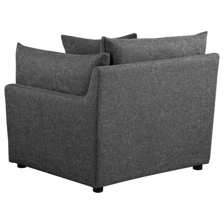 Sasha - Upholstered RAF Chair - Barely Black Stationary Chair modern furniture Contempo Furniture