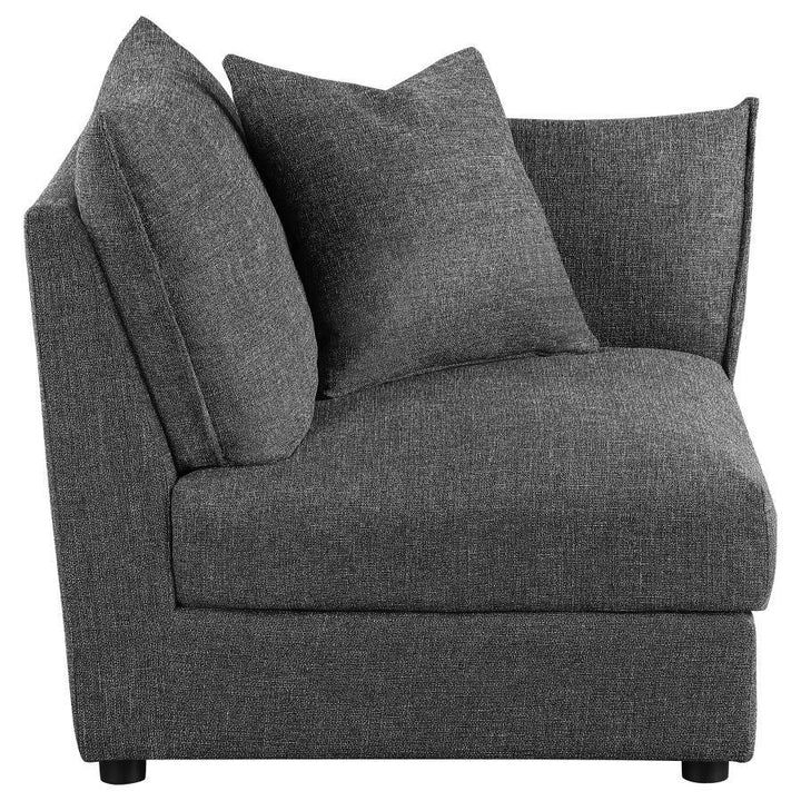 Sasha - Upholstered RAF Chair - Barely Black Stationary Chair modern furniture Contempo Furniture