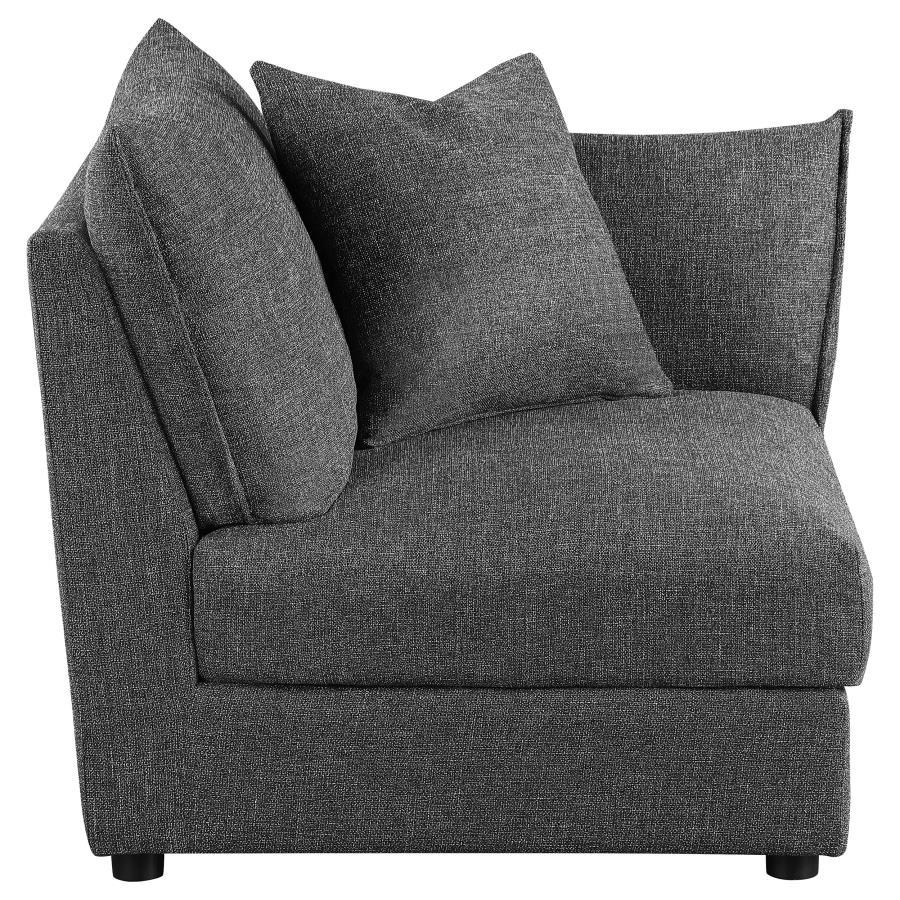 Sasha - Upholstered RAF Chair - Barely Black Stationary Chair modern furniture Contempo Furniture