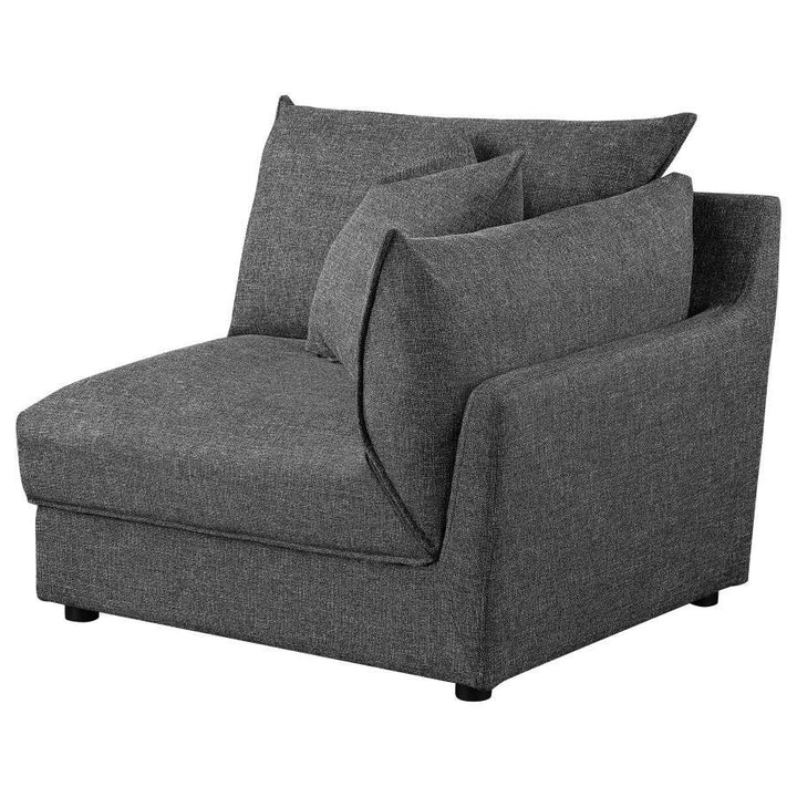 Sasha - Upholstered RAF Chair - Barely Black Stationary Chair modern furniture Contempo Furniture
