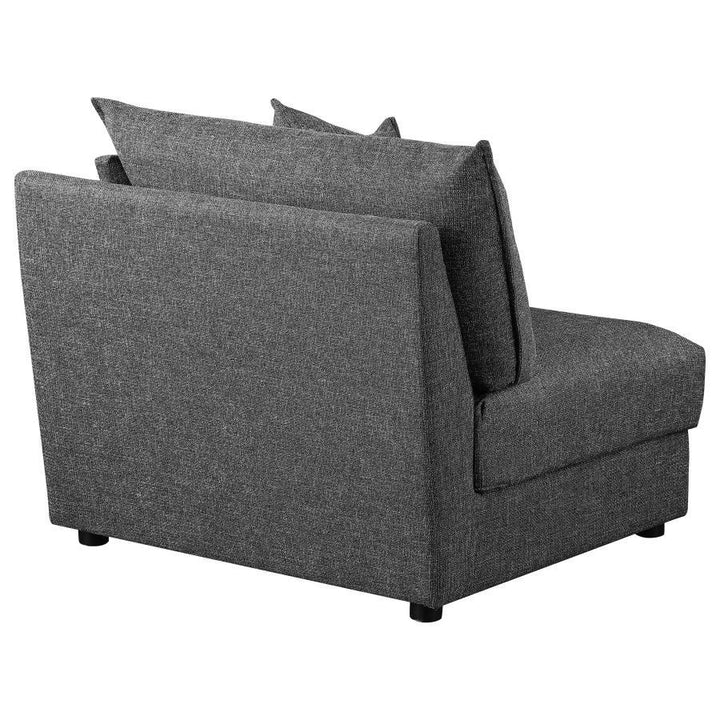 Sasha - Upholstered RAF Chair - Barely Black Stationary Chair modern furniture Contempo Furniture