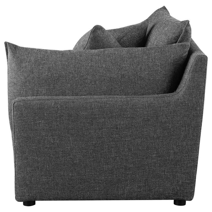 Sasha - Upholstered RAF Chair - Barely Black Stationary Chair modern furniture Contempo Furniture