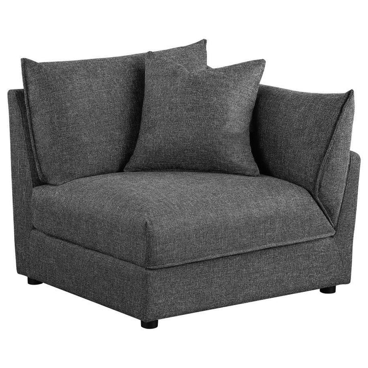 Sasha - Upholstered RAF Chair - Barely Black Stationary Chair modern furniture Contempo Furniture