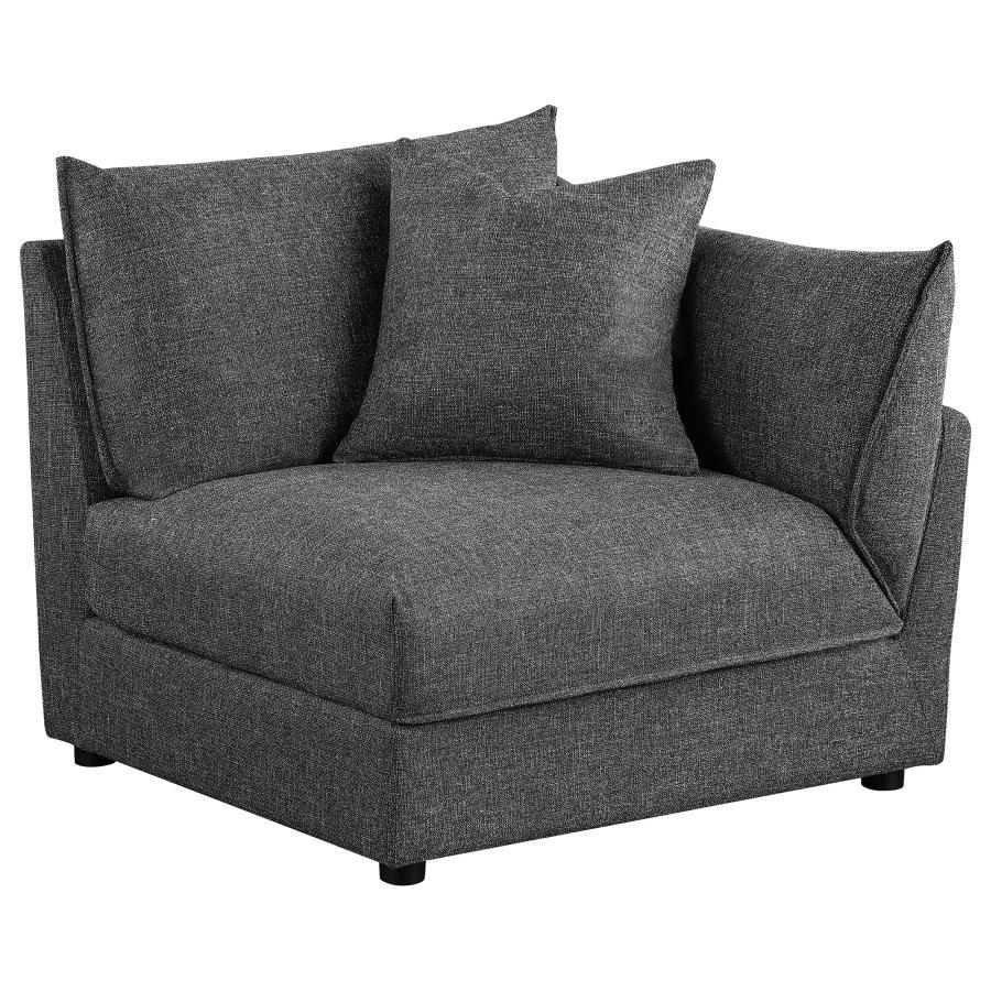 Sasha - Upholstered RAF Chair - Barely Black Stationary Chair modern furniture Contempo Furniture