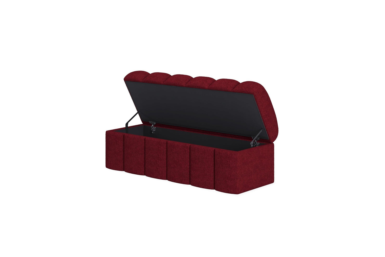 Savage Upholstered Storage Bench in Ruby Chenille Benches modern furniture Contempo Furniture