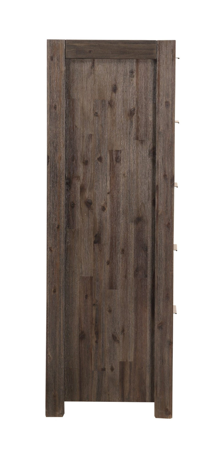 Savanna Five Drawer Solid Wood Chest in Coffee Bean Chest modern furniture Contempo Furniture