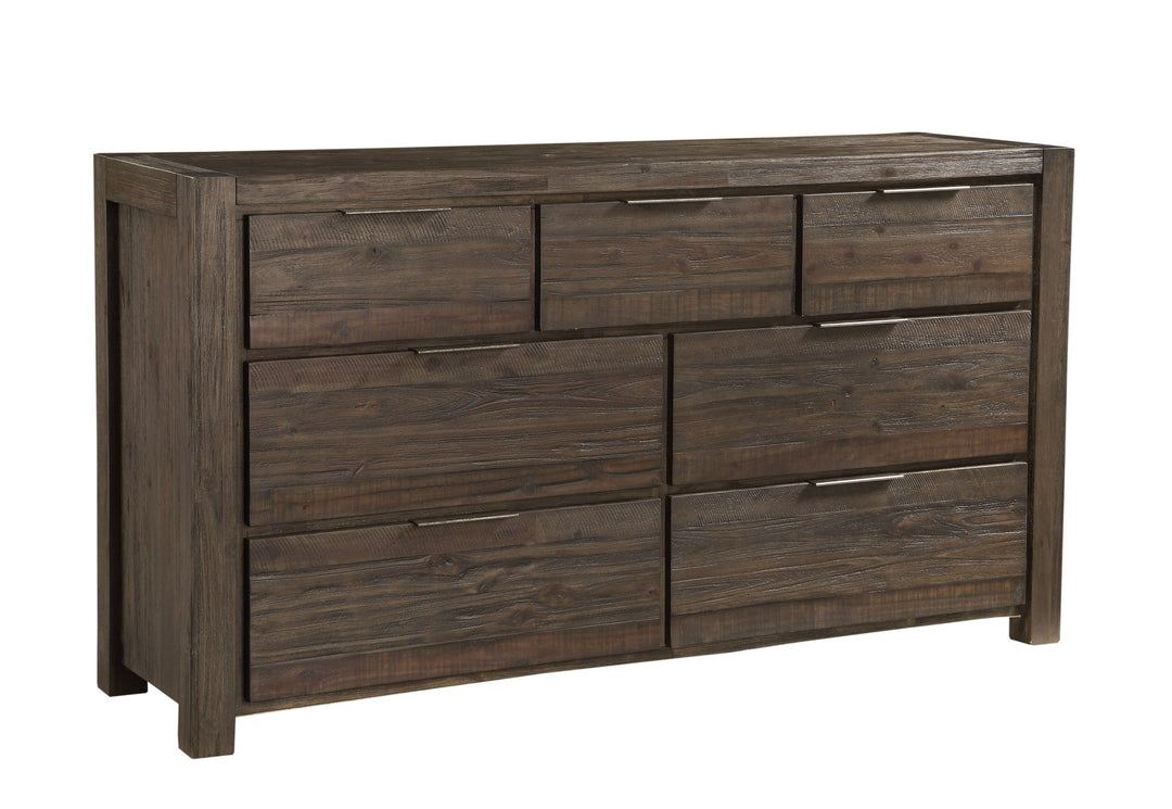 Savanna Seven Drawer Solid Wood Dresser in Coffee Bean Dresser modern furniture Contempo Furniture
