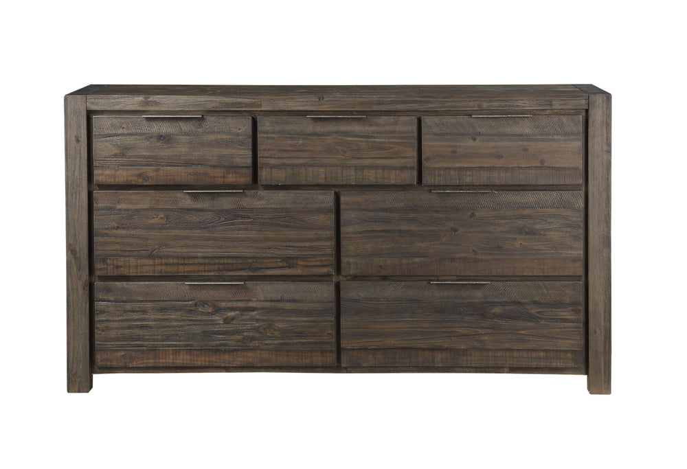 Savanna Seven Drawer Solid Wood Dresser in Coffee Bean Dresser modern furniture Contempo Furniture