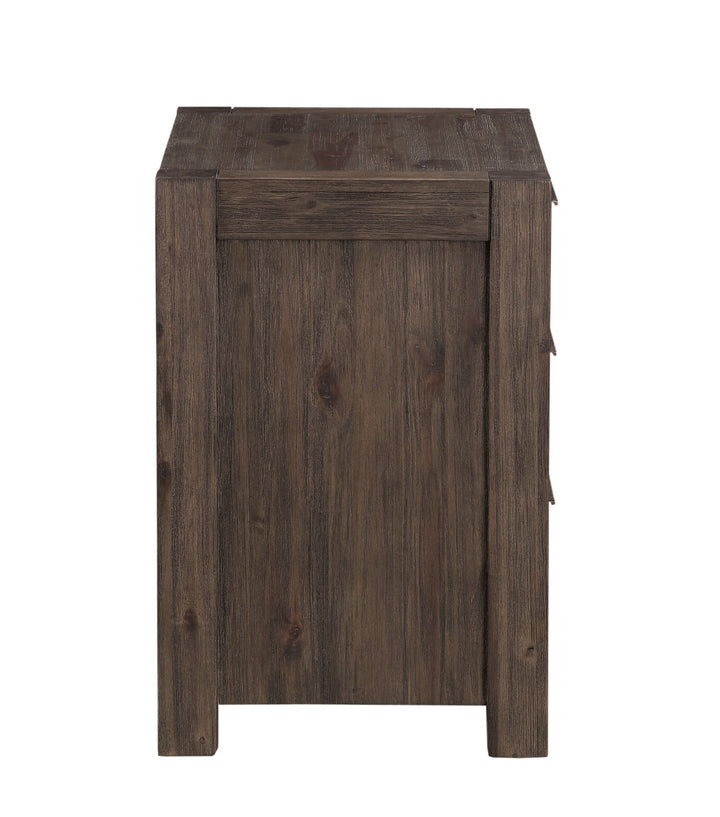 Savanna Three Drawer Solid Wood Nightstand in Coffee Bean Nightstand modern furniture Contempo Furniture