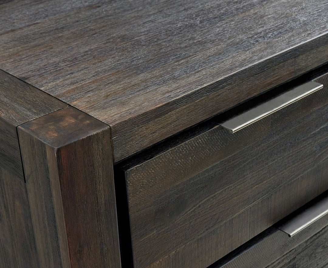 Savanna Three Drawer Solid Wood Nightstand in Coffee Bean Nightstand modern furniture Contempo Furniture