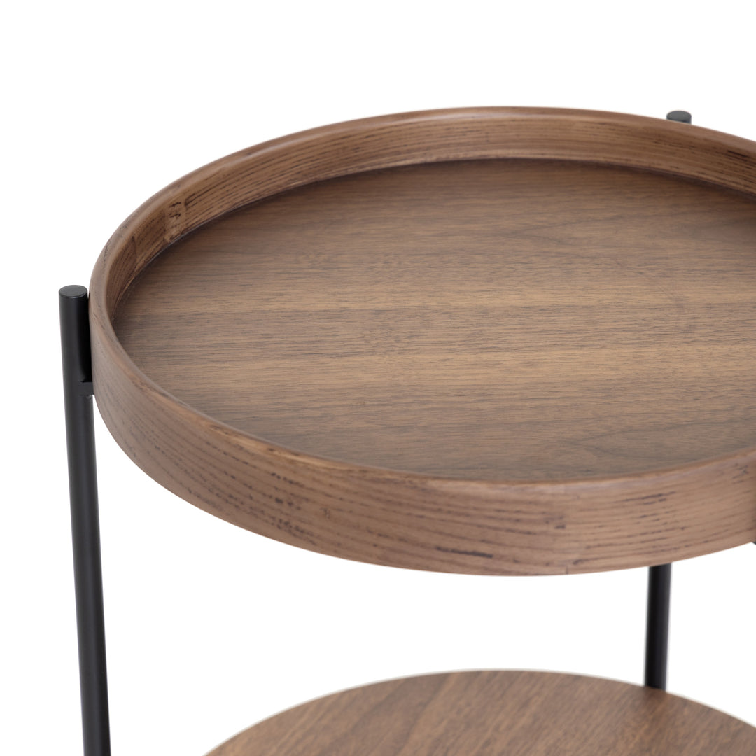 Savoy  Modern Walnut End Table