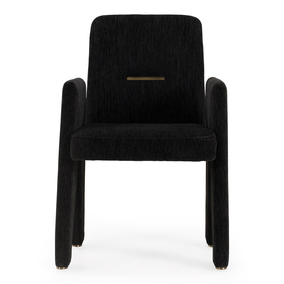 Scahill - Modern Black Fabric Dining Chair