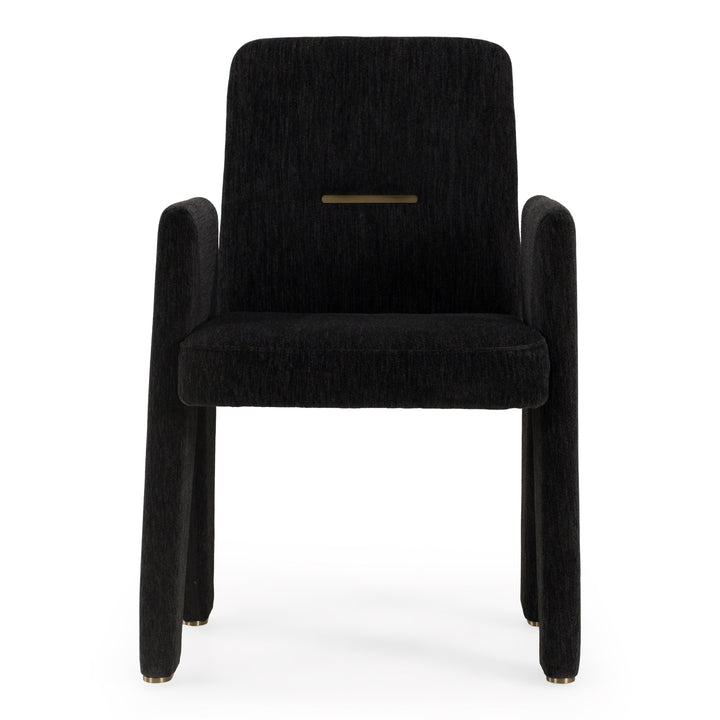 Scahill - Modern Black Fabric Dining Chair