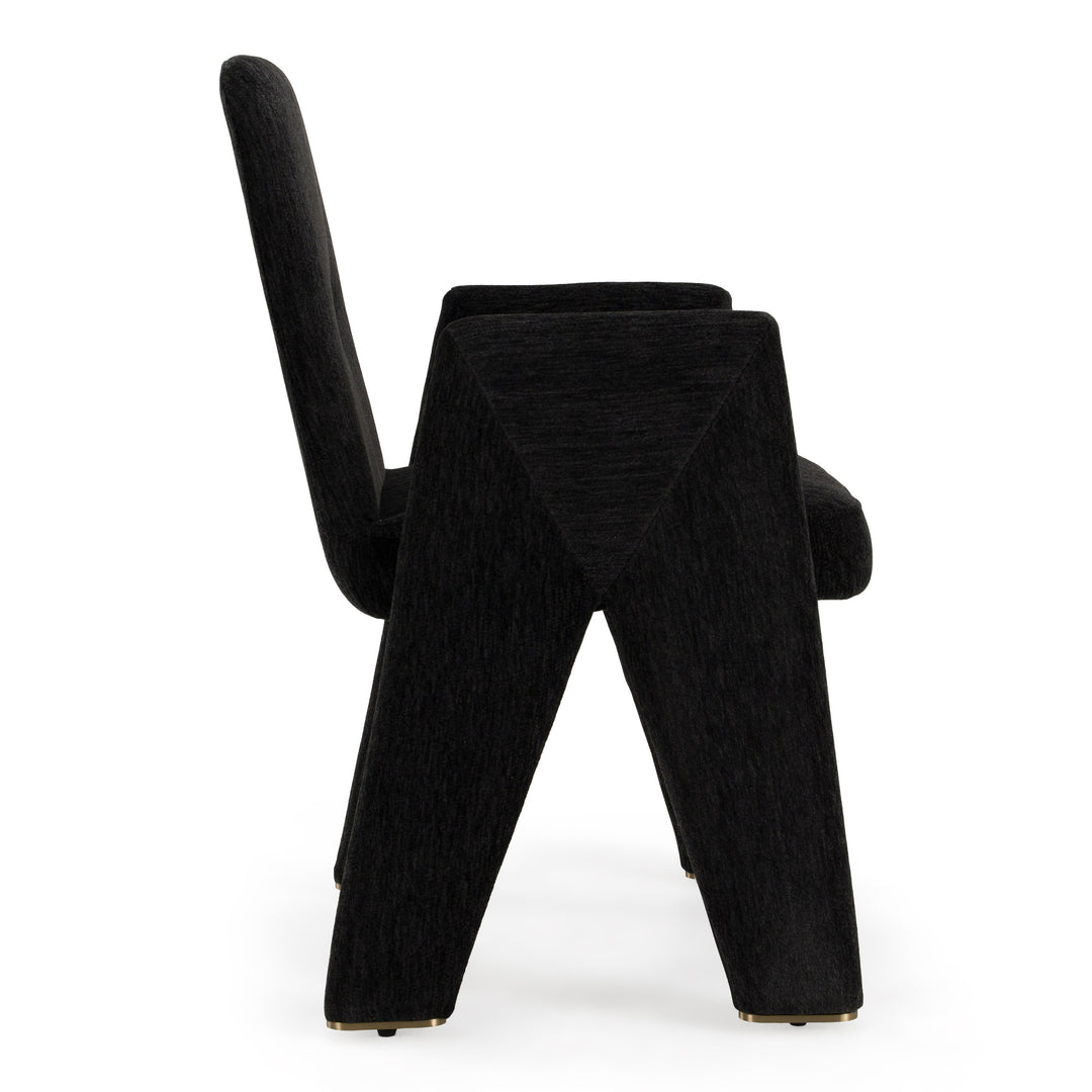 Scahill - Modern Black Fabric Dining Chair