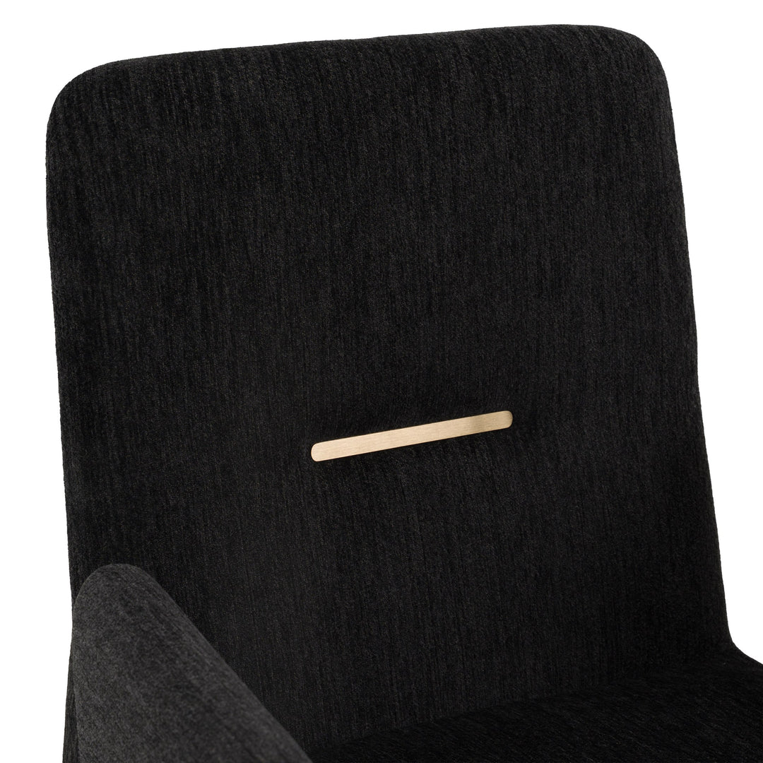 Scahill - Modern Black Fabric Dining Chair