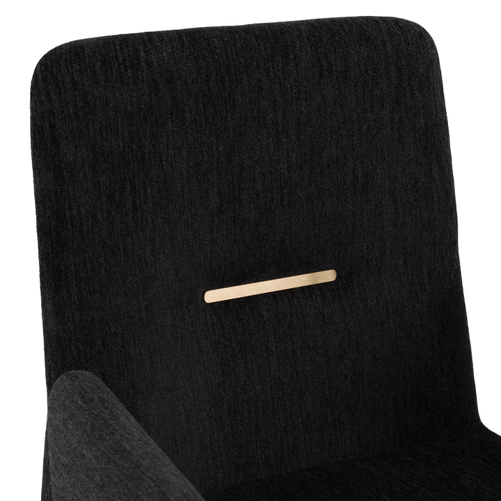 Scahill - Modern Black Fabric Dining Chair