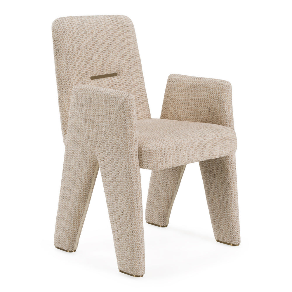 Scahill - Modern Beige Fabric Dining Chair
