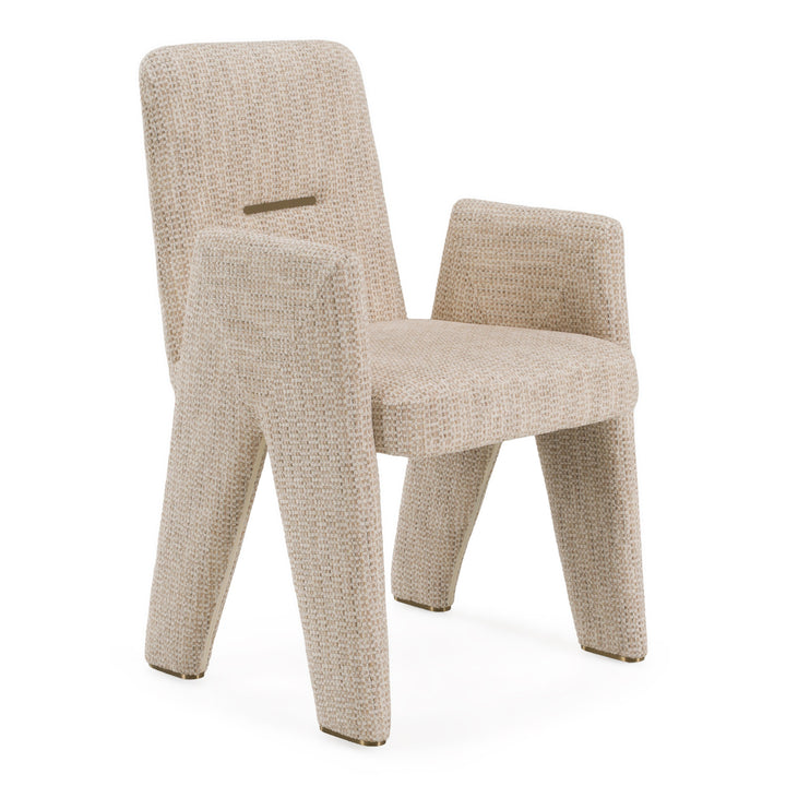 Scahill - Modern Beige Fabric Dining Chair