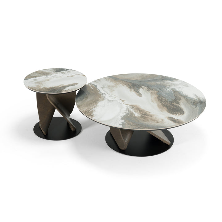 Schiff - Modern Marbled Ceramic Coffee Table Set