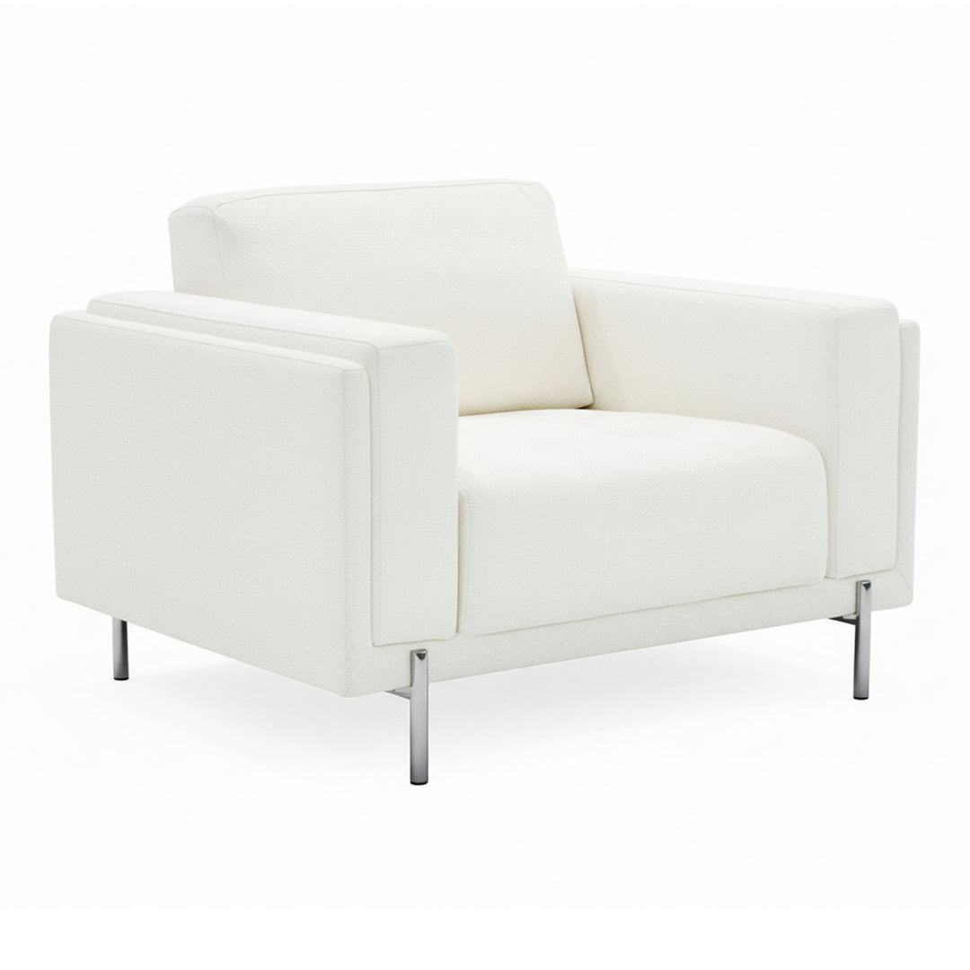 Schmidt - Modern Off White Fabric Chair