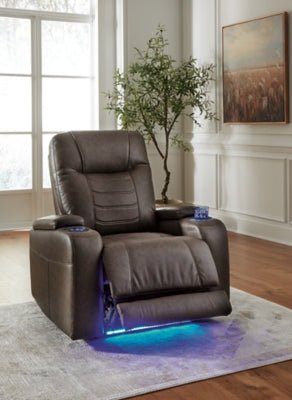 Schooner Rocks Power Recliner - Dark Brown Reclining Chair modern furniture Contempo Furniture