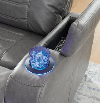 Schooner Rocks Power Recliner - Dark Gray Reclining Chair modern furniture Contempo Furniture
