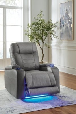 Schooner Rocks Power Recliner - Dark Gray Reclining Chair modern furniture Contempo Furniture