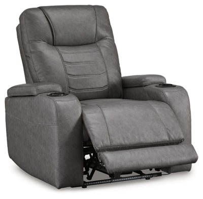 Schooner Rocks Power Recliner - Dark Gray Reclining Chair modern furniture Contempo Furniture