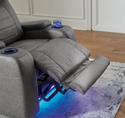 Schooner Rocks Power Recliner - Dark Gray Reclining Chair modern furniture Contempo Furniture