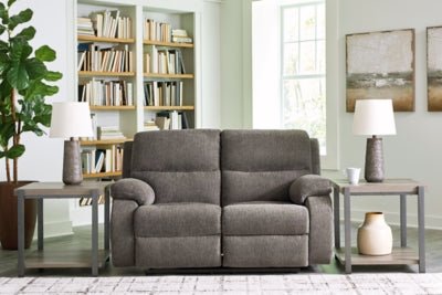 Scranto Reclining Loveseat - Dark Gray Reclining Loveseat modern furniture Contempo Furniture