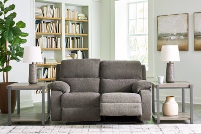 Scranto Reclining Loveseat - Dark Gray Reclining Loveseat modern furniture Contempo Furniture