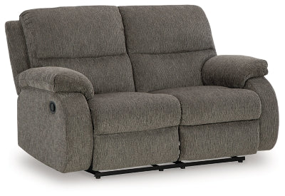Scranto Reclining Loveseat - Dark Gray Reclining Loveseat modern furniture Contempo Furniture