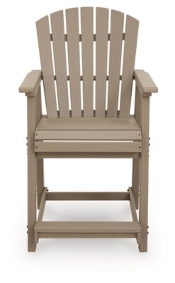 Seacliff Beach Outdoor Counter Height Bar Stool (Set of 2) - Light Brown Stool Set modern furniture Contempo Furniture