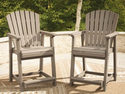 Seacliff Beach Outdoor Counter Height Bar Stool (Set of 2) - Light Brown Stool Set modern furniture Contempo Furniture