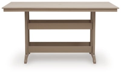 Seacliff Beach Outdoor Counter Height Dining Table - Light Brown Dining Table modern furniture Contempo Furniture