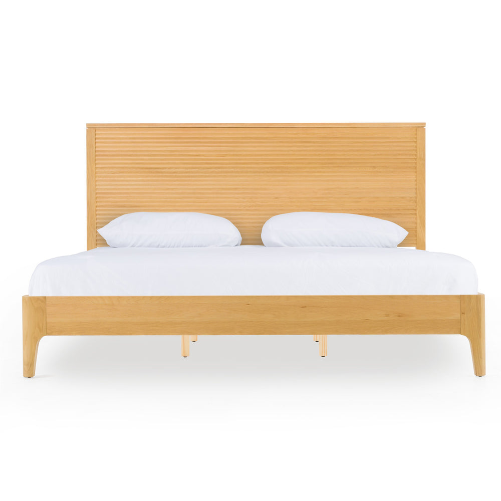 Seattle - Modern Natural Oak Bed