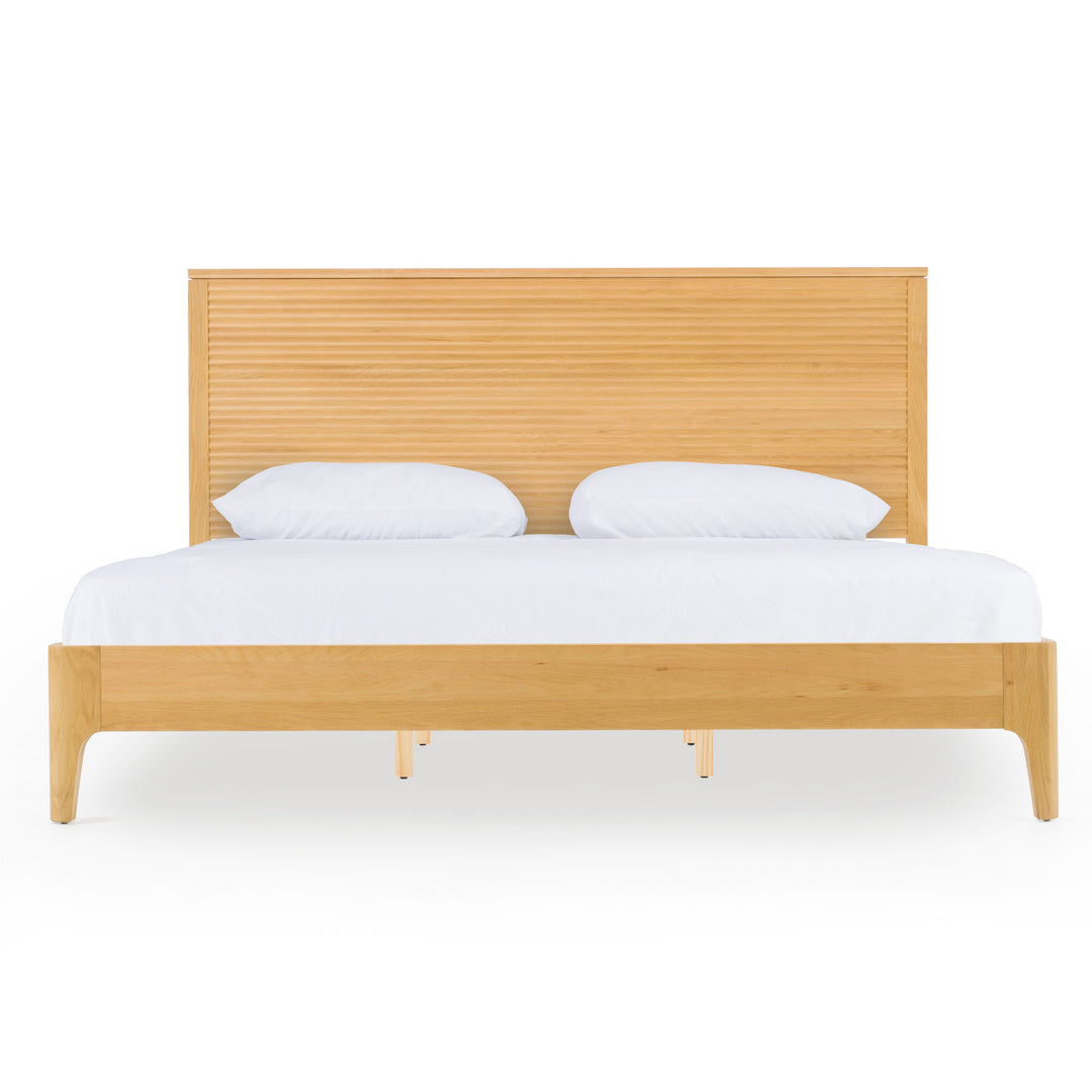 Seattle - Modern Natural Oak Bed