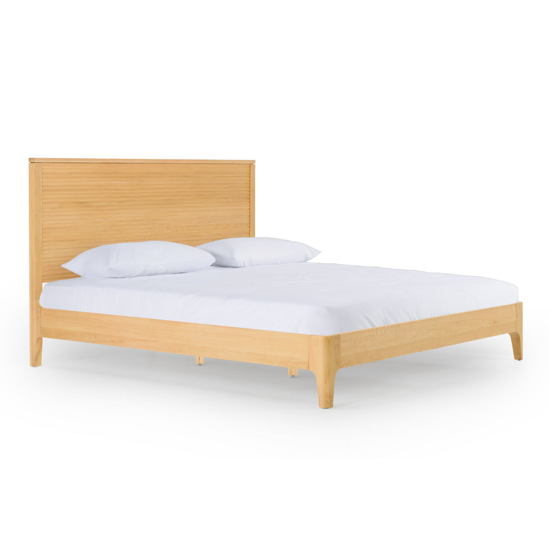 Seattle - Modern Natural Oak Bed