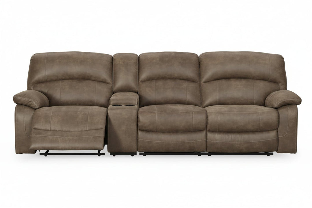 Segburg 2 - Piece Power Reclining Sectional Sofa - Dark Brown Reclining Sectional modern furniture Contempo Furniture