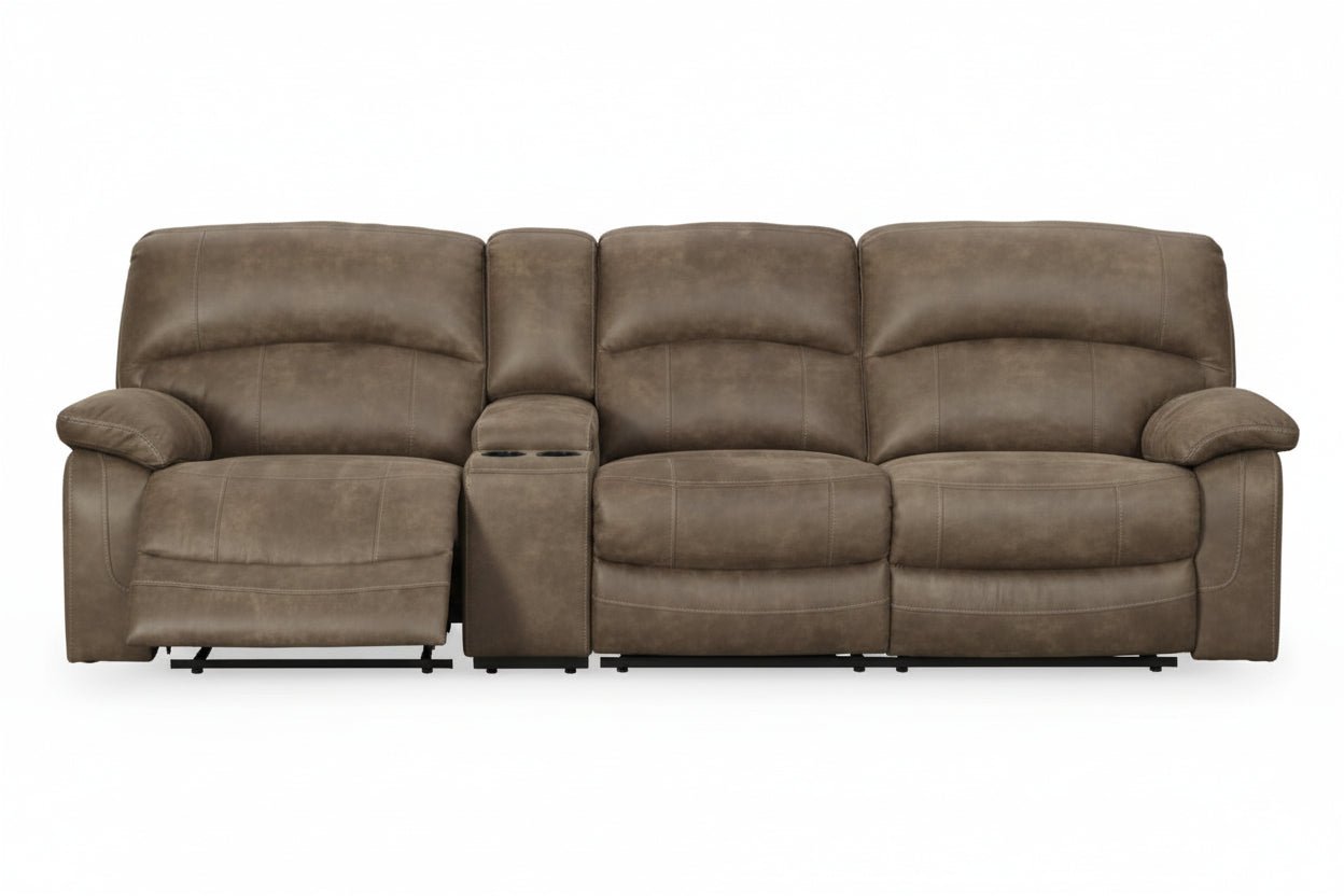 Segburg 2 - Piece Power Reclining Sectional Sofa - Dark Brown Reclining Sectional modern furniture Contempo Furniture