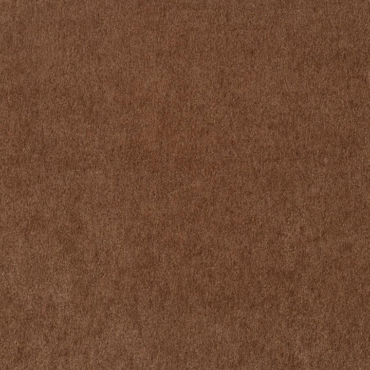 Selma - Velvet Upholstered Crescent Arm Loveseat - Rust Stationary Loveseat modern furniture Contempo Furniture