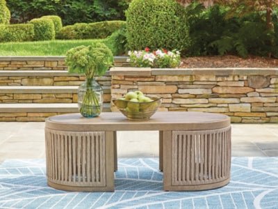 Serena Shores Outdoor Coffee Table - Beige Coffee Table modern furniture Contempo Furniture